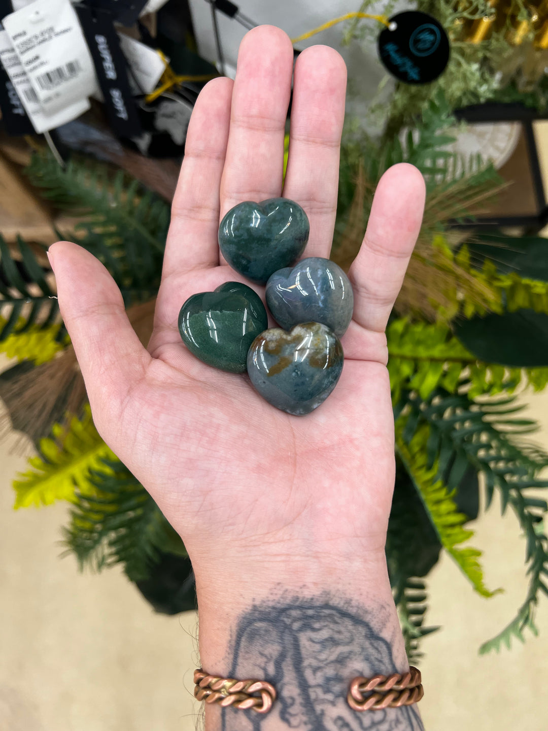 Moss Agate Heart