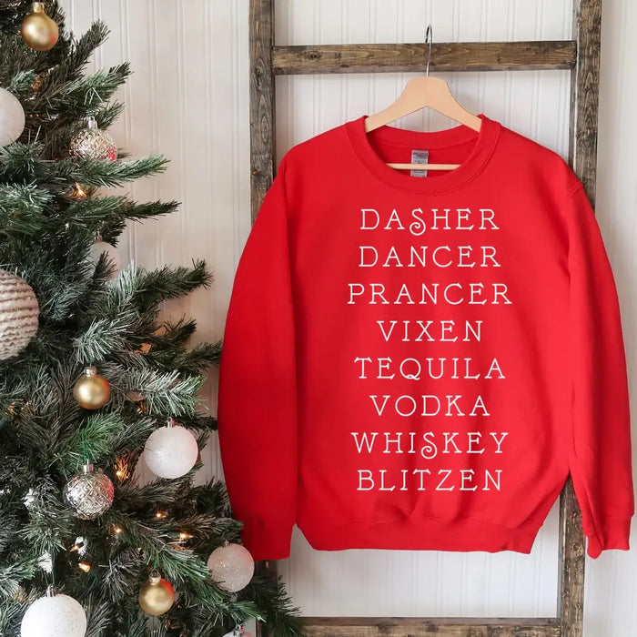 FUN CLUB - Drunk Reindeer Sweatshirt (Funny christmas holiday gift)
