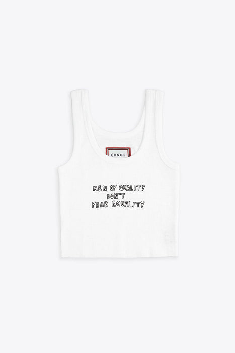 CHNGE - Men Of Quality Waffle Tank (White)