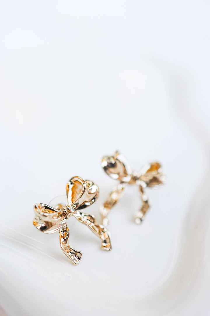 Lauren Kenzie, LLC - Gold Bow Studs