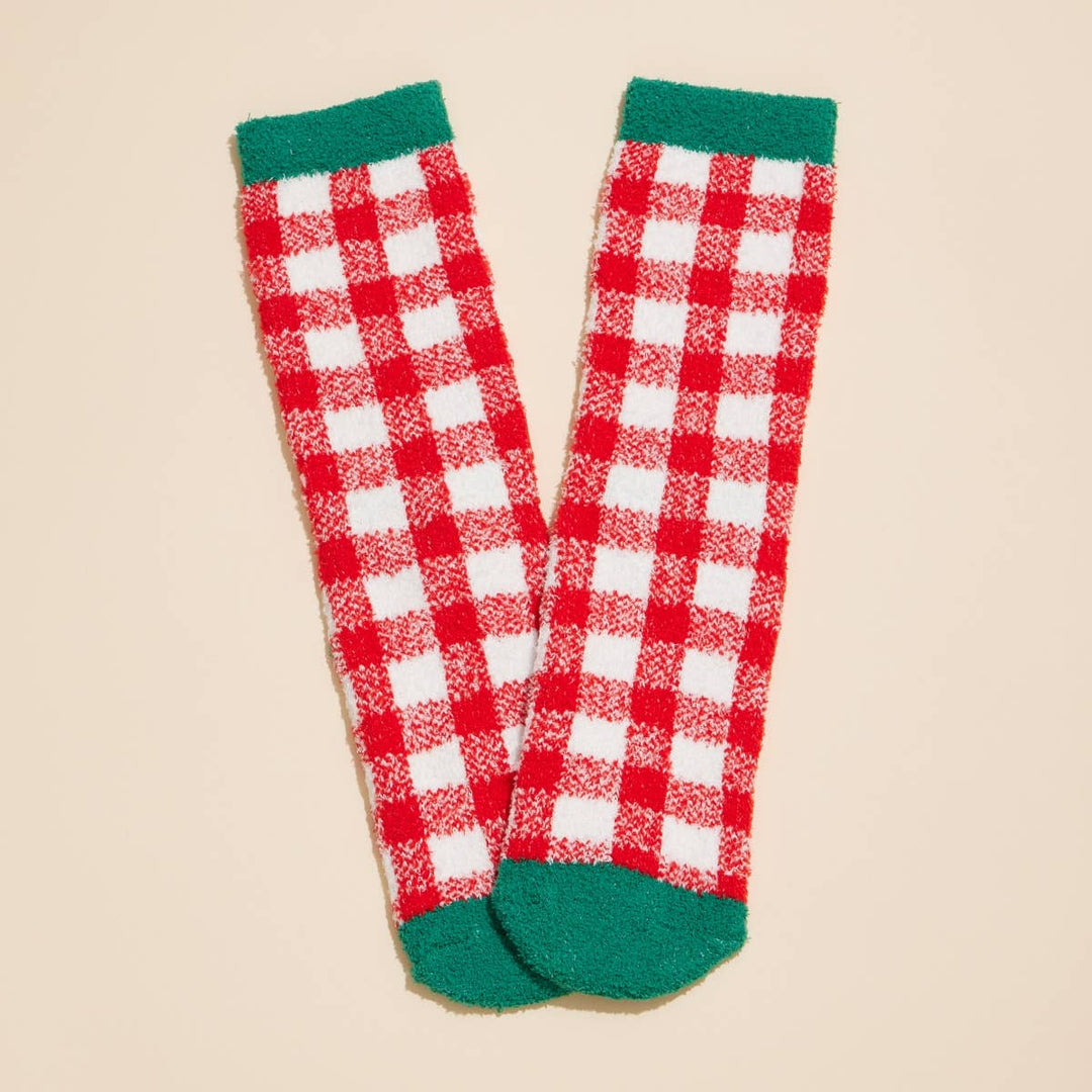 Christmas Fuzzy Socks Assorted Pack of 4