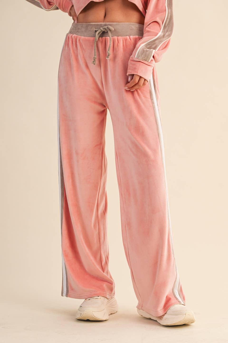Velour Tracksuit Side Stripe - JACKET