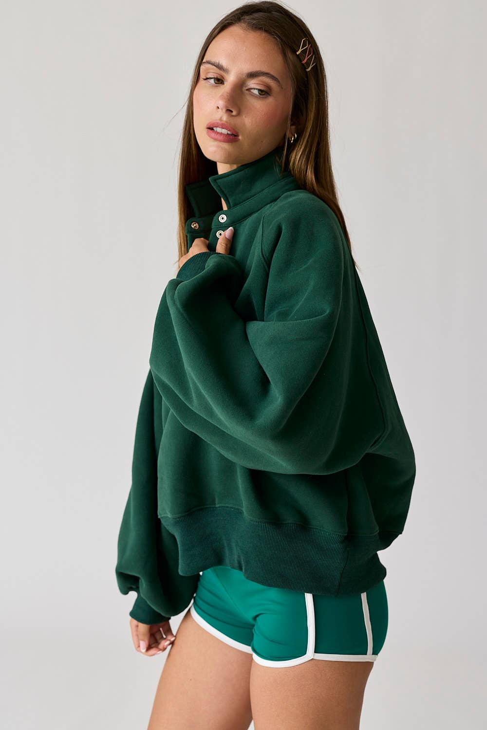 HUNTER GREEN PULLOVER