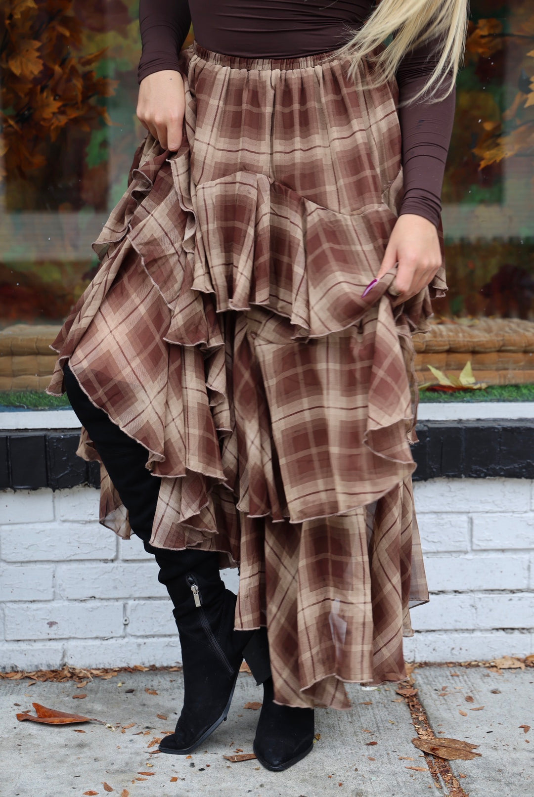 Tired Chiffon Maxi Skirt