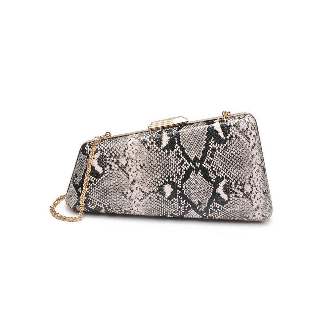 Irene - Snake Asymmetrical Evening Bag: Multi