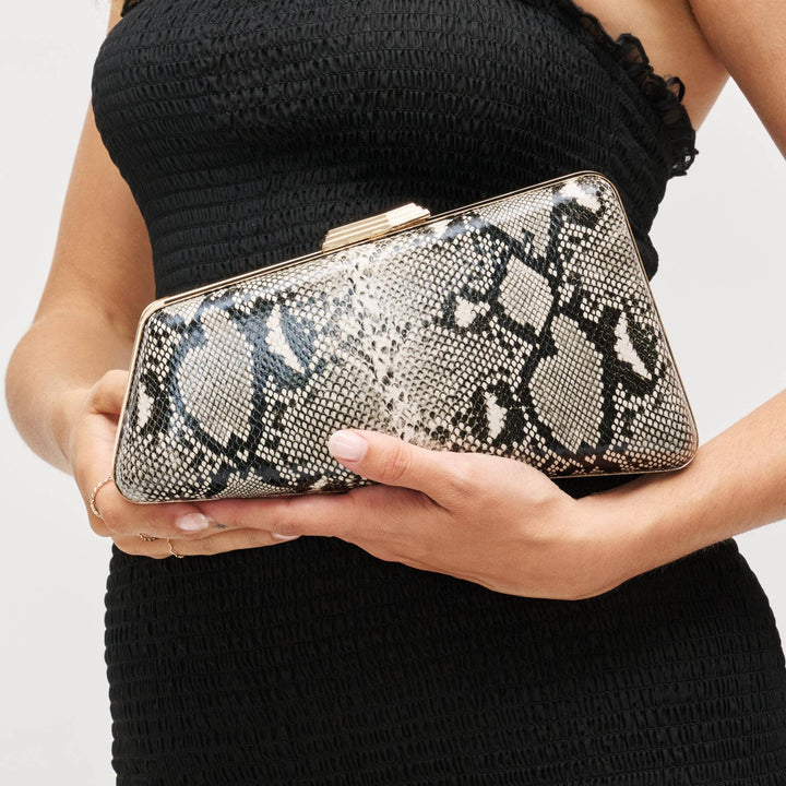 Irene - Snake Asymmetrical Evening Bag: Multi