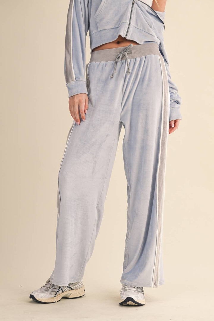 Velour Tracksuit Side Stripe - JACKET
