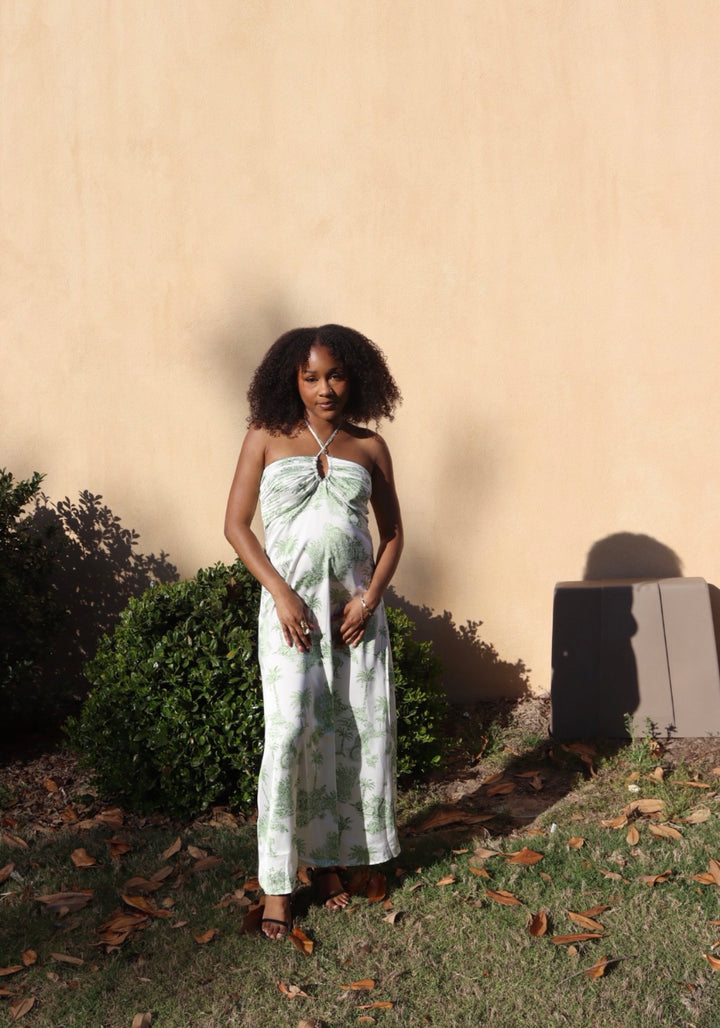 Safari Print Maxi Dress