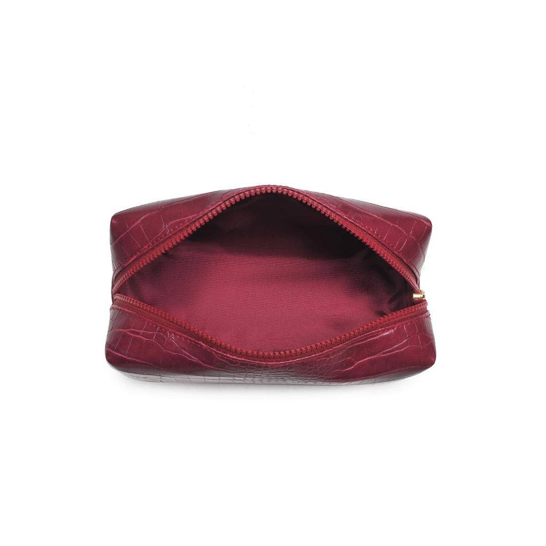 Croc Chic Cosmetic Pouch: Red
