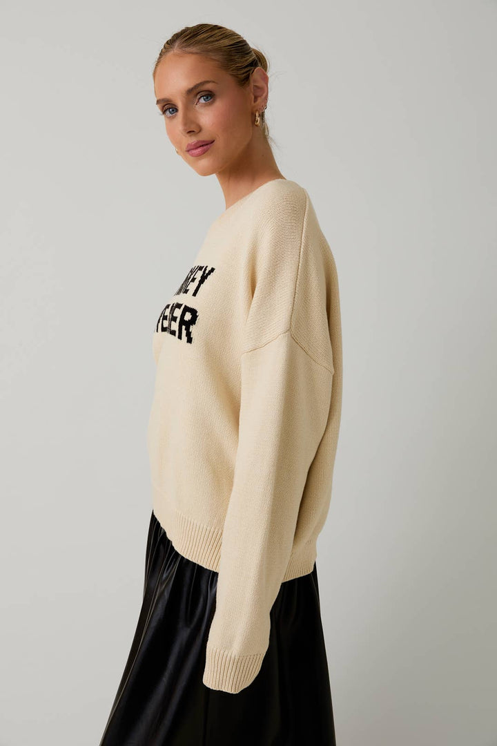 CREAM 'WHISKEY WEATHER' SWEATER