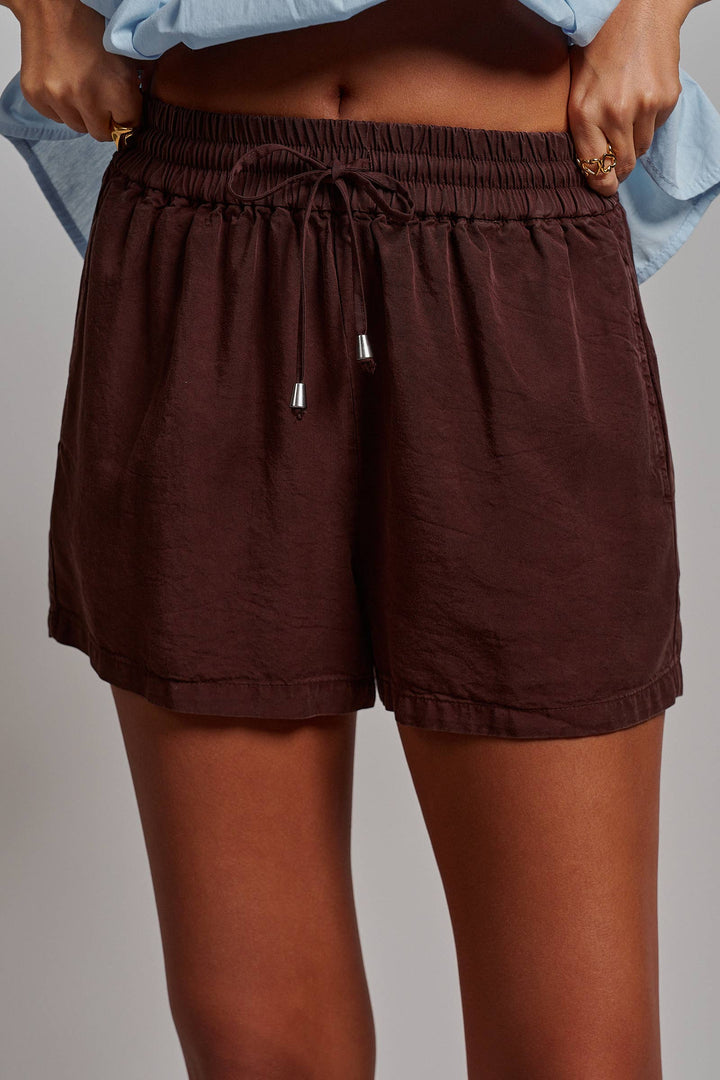 Chocolate athletic shorts