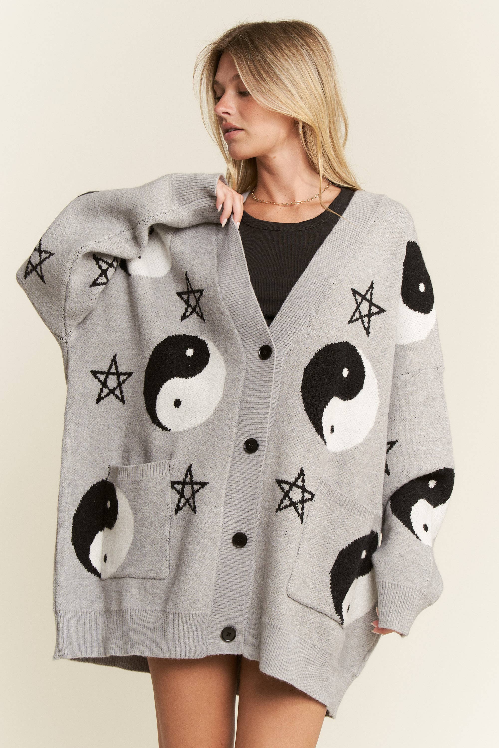 YIN YANG STAR KNIT CARDIGAN – Manifest Boutique