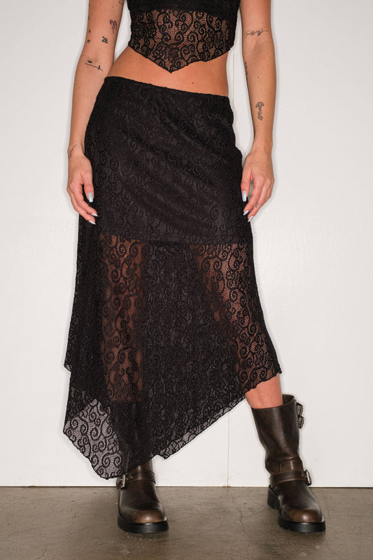 WATERFALL LACE SKIRT