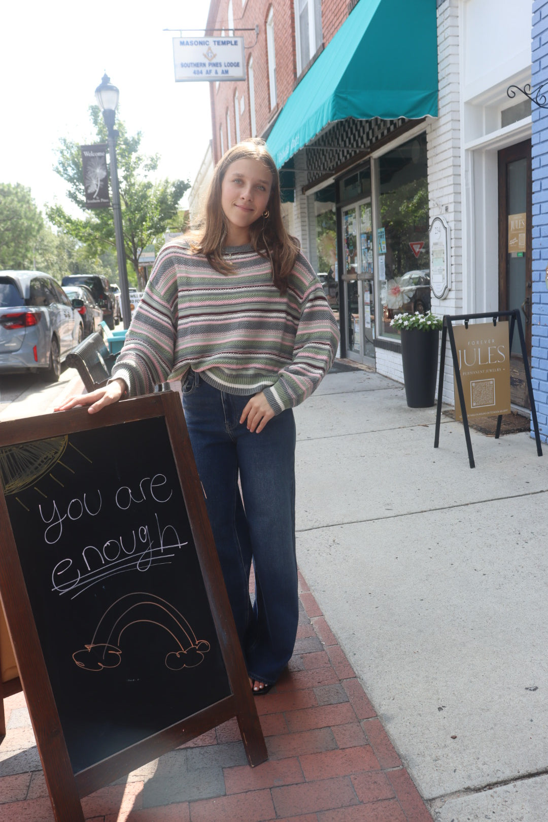 Green Multi Sweater