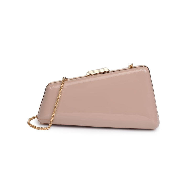 Irene - Patent Asymmetrical Evening Bag: Red