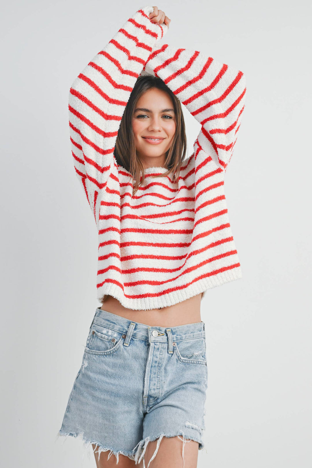 BASIC STRIPED KNIT SWEATER