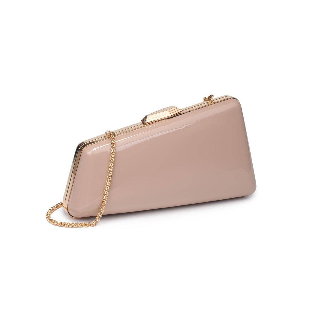 Irene - Patent Asymmetrical Evening Bag: Red
