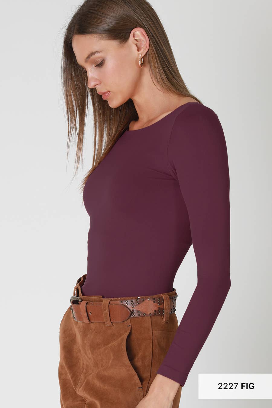 RED Clean Line Boat Neck Top