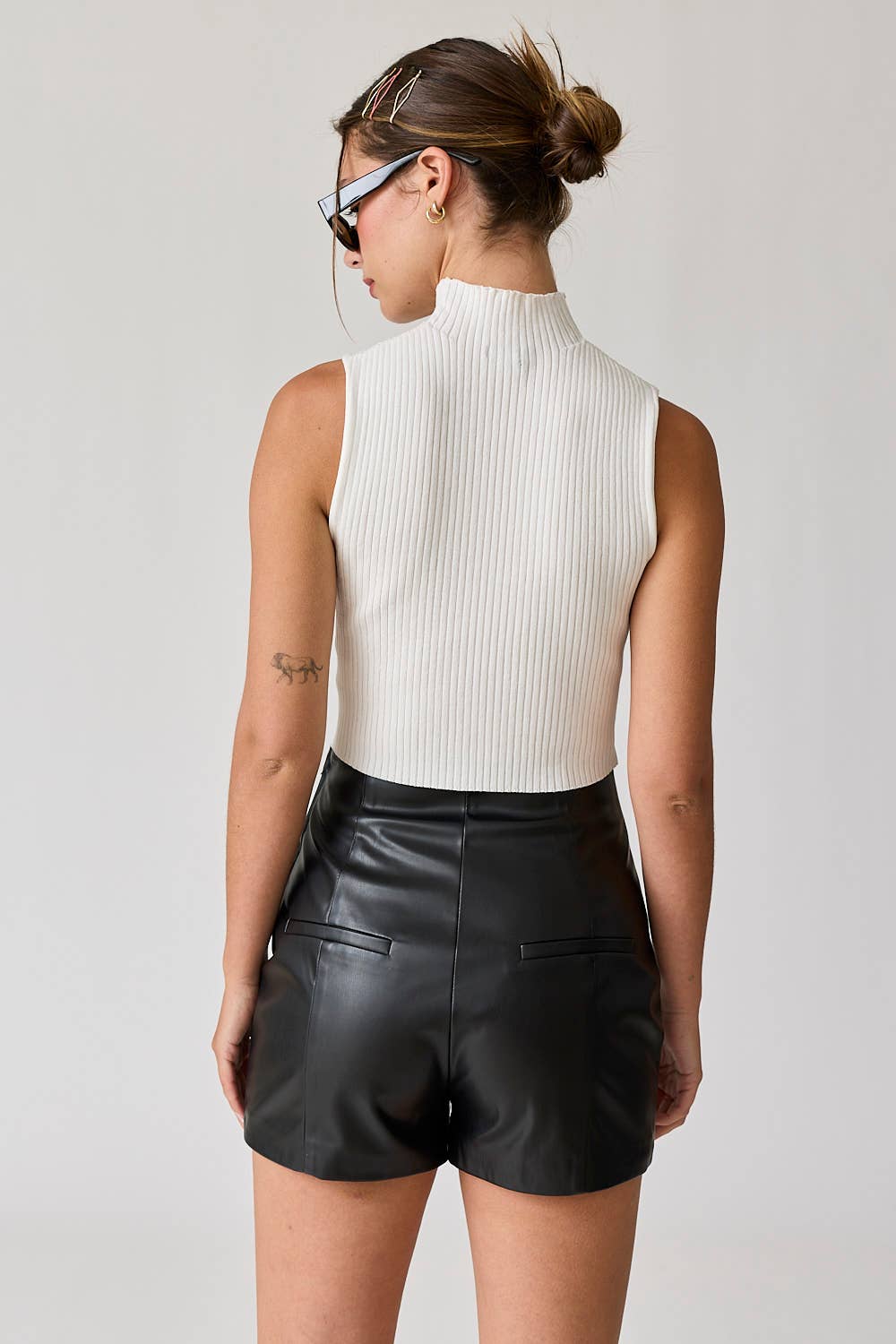 Willow Crop Mock Neck Rib Top