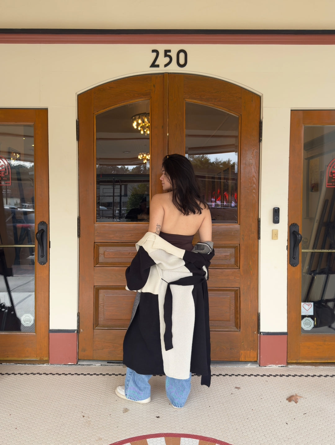 Espresso Drape Halter Top