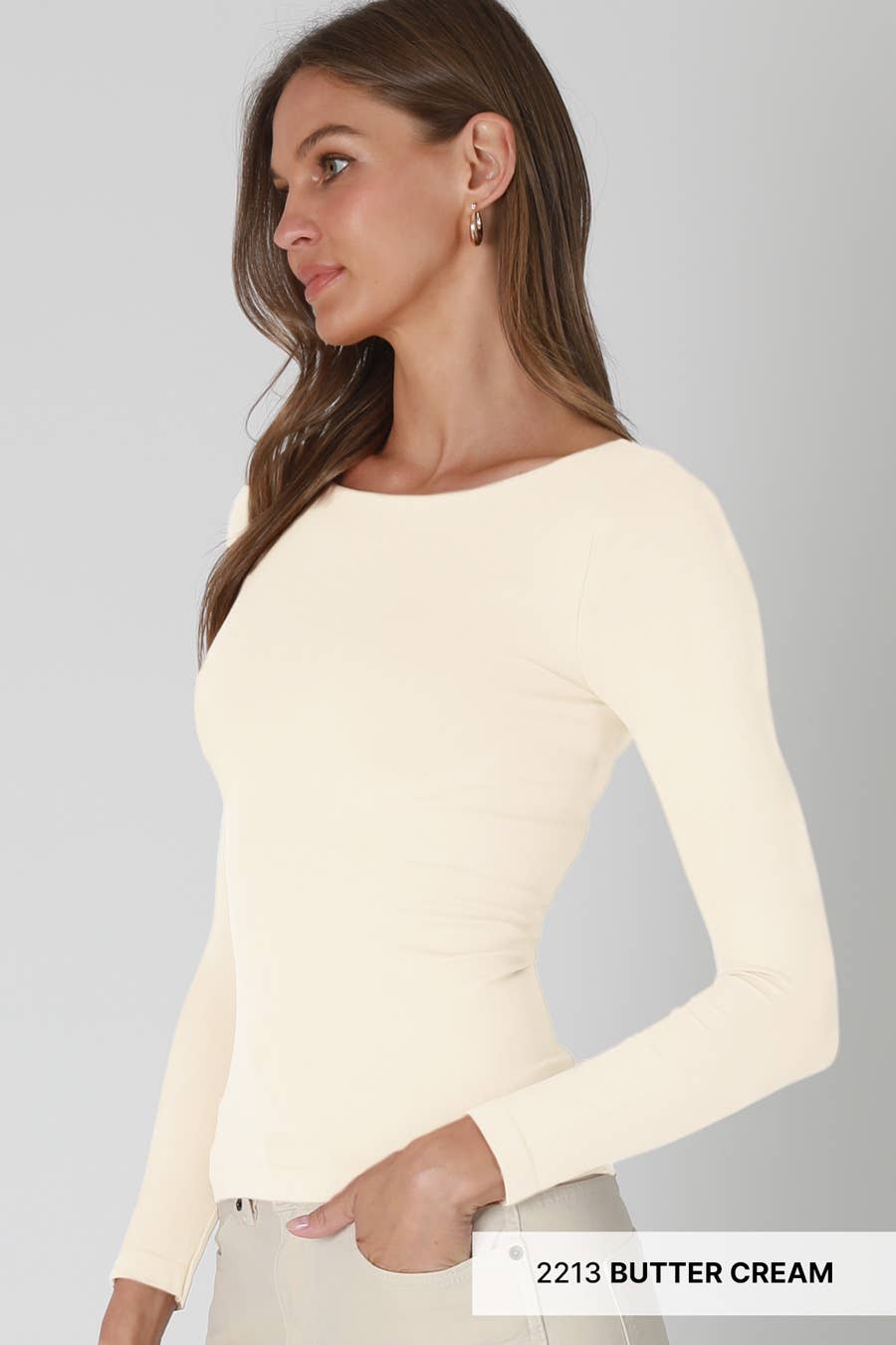 RED Clean Line Boat Neck Top