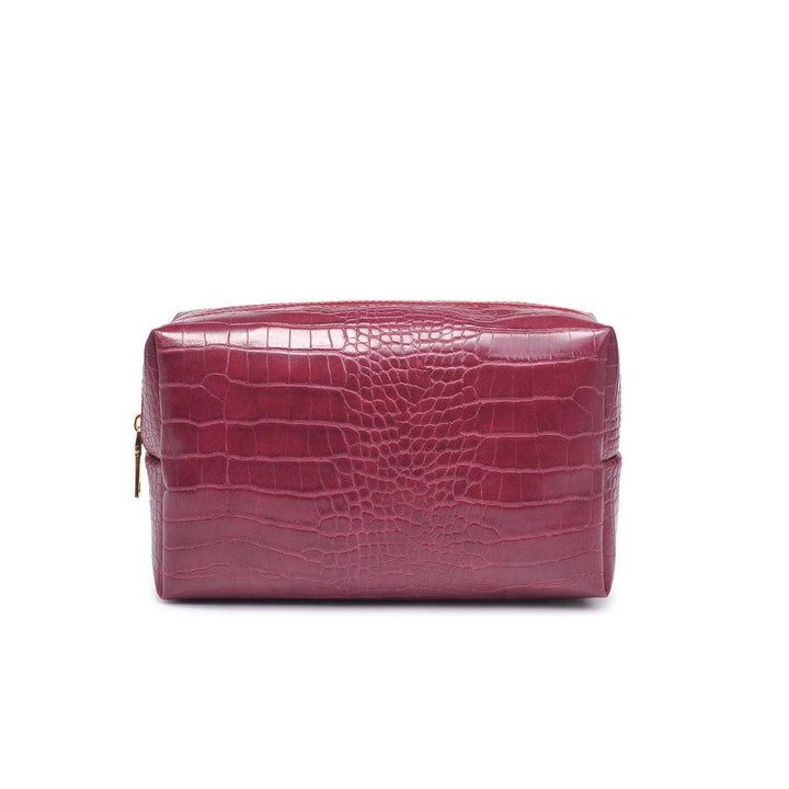 Croc Chic Cosmetic Pouch: Red
