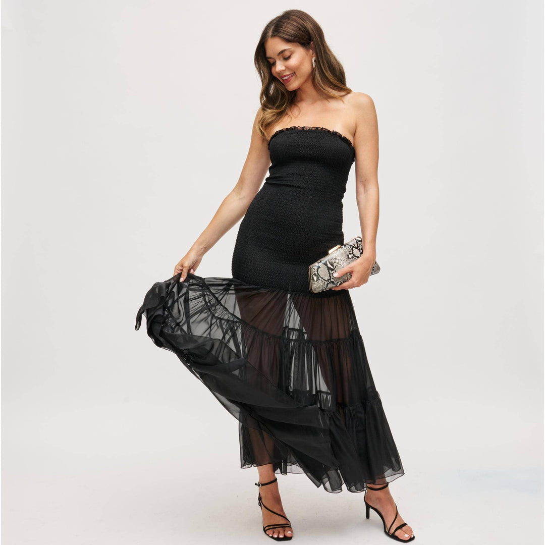 Irene - Snake Asymmetrical Evening Bag: Multi
