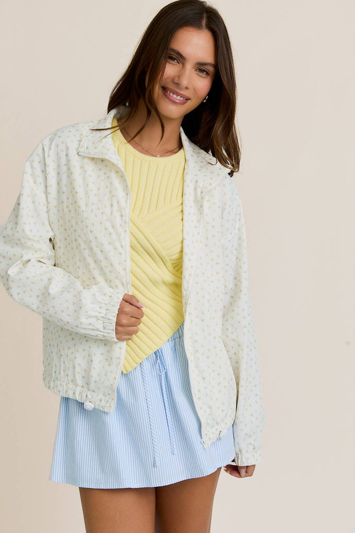 DITSY FLORAL PRINTED RELAXED FIT JACKET