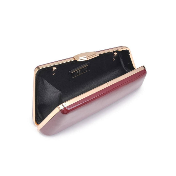 Irene - Patent Asymmetrical Evening Bag: Red