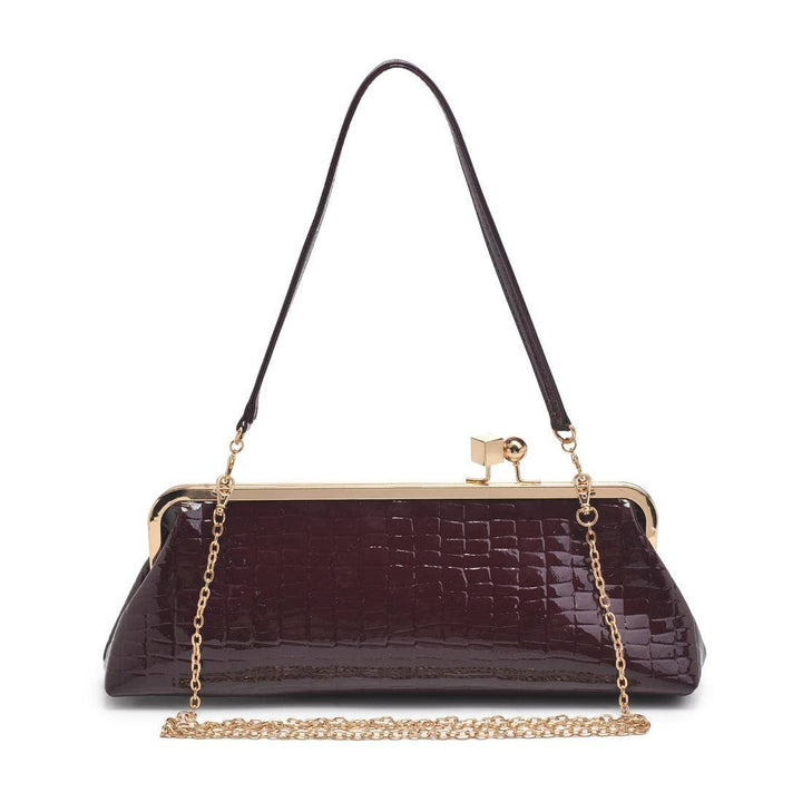 Faux Alligator Skin Large Clutch