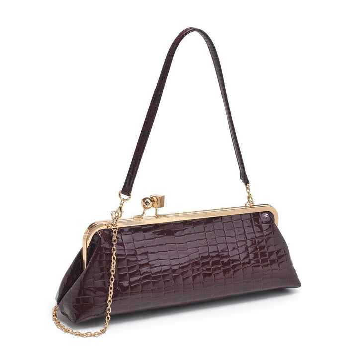 Faux Alligator Skin Large Clutch