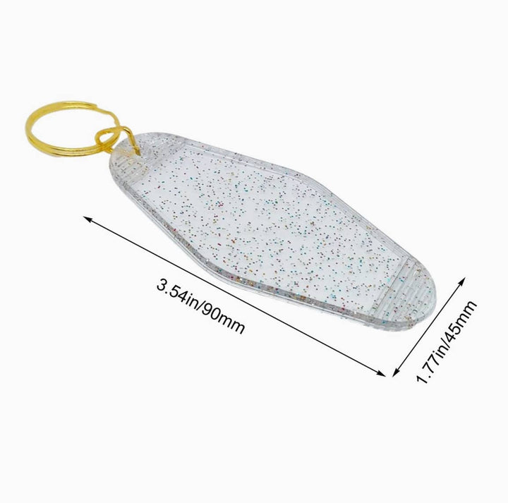 Funny Relatable Parallel Park Motel Keychain: Glossy