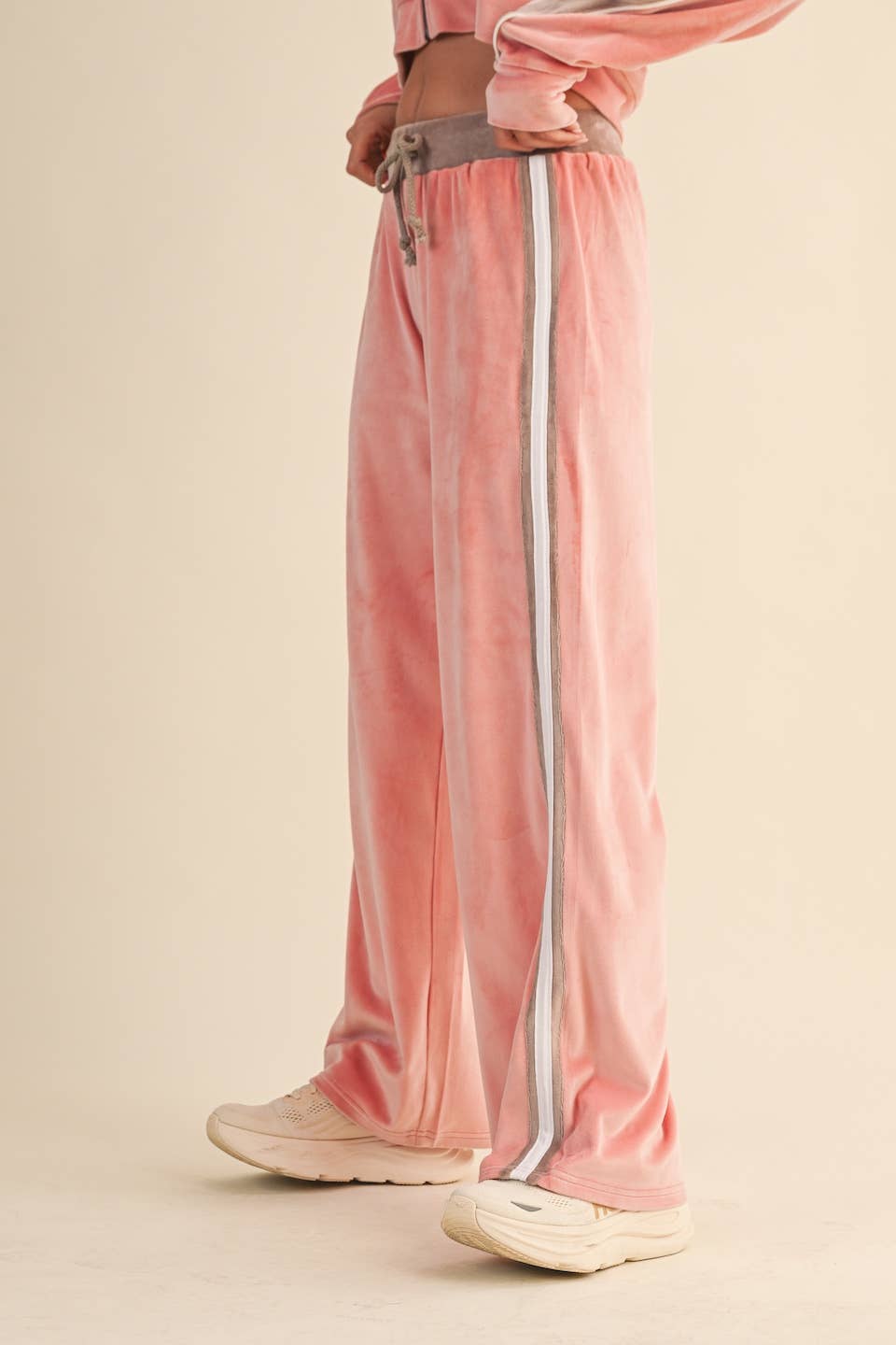 Velour Tracksuit Side Stripe - JACKET