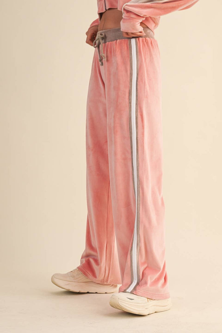 Velour Tracksuit Side Stripe - JACKET
