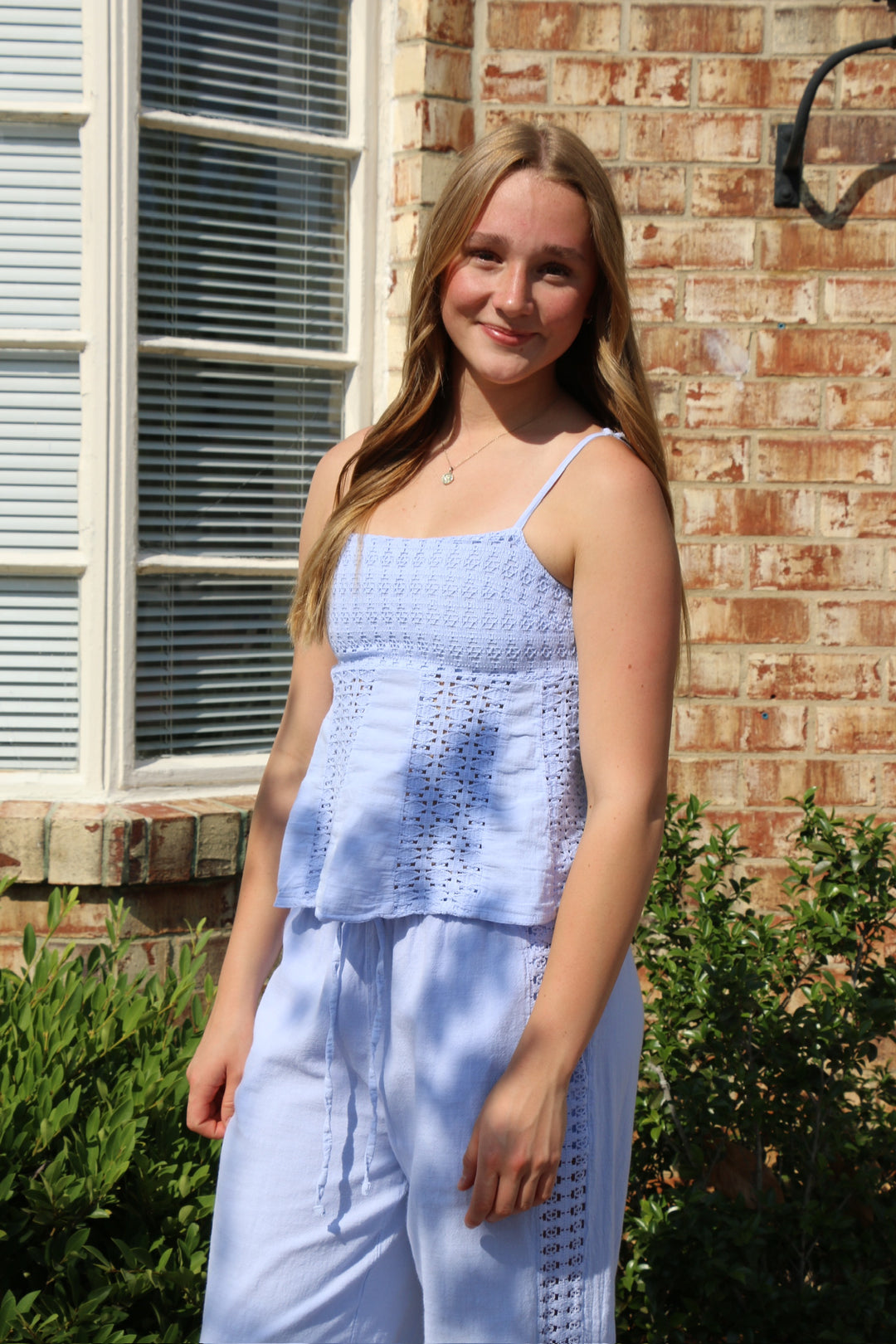 Baby Blue Crochet Tank Top
