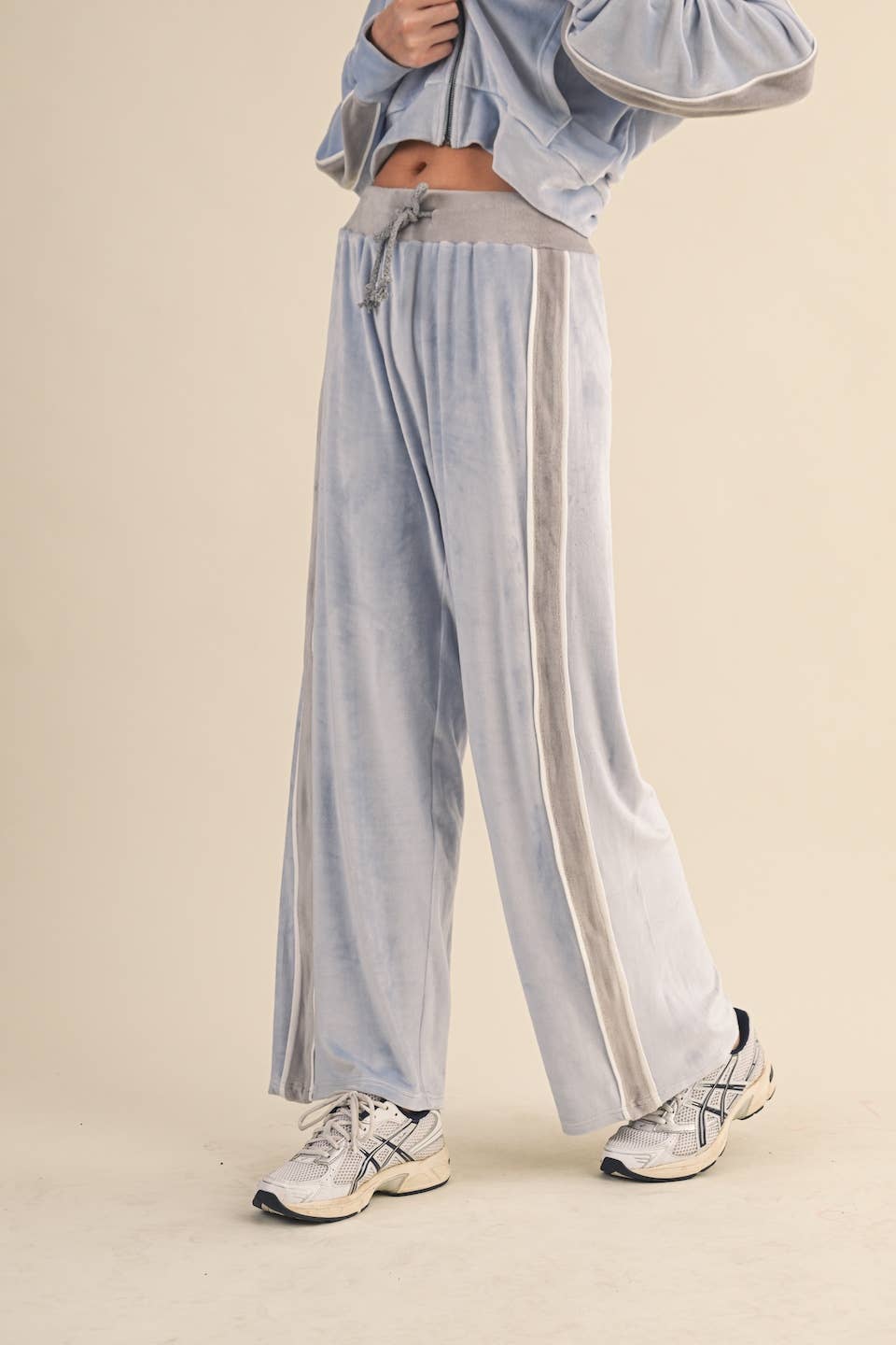 Velour Tracksuit Side Stripe - JACKET