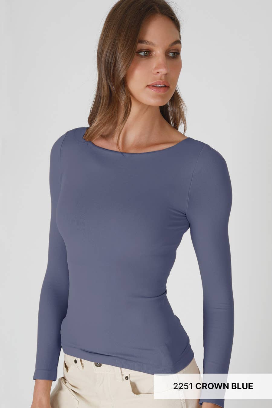 RED Clean Line Boat Neck Top