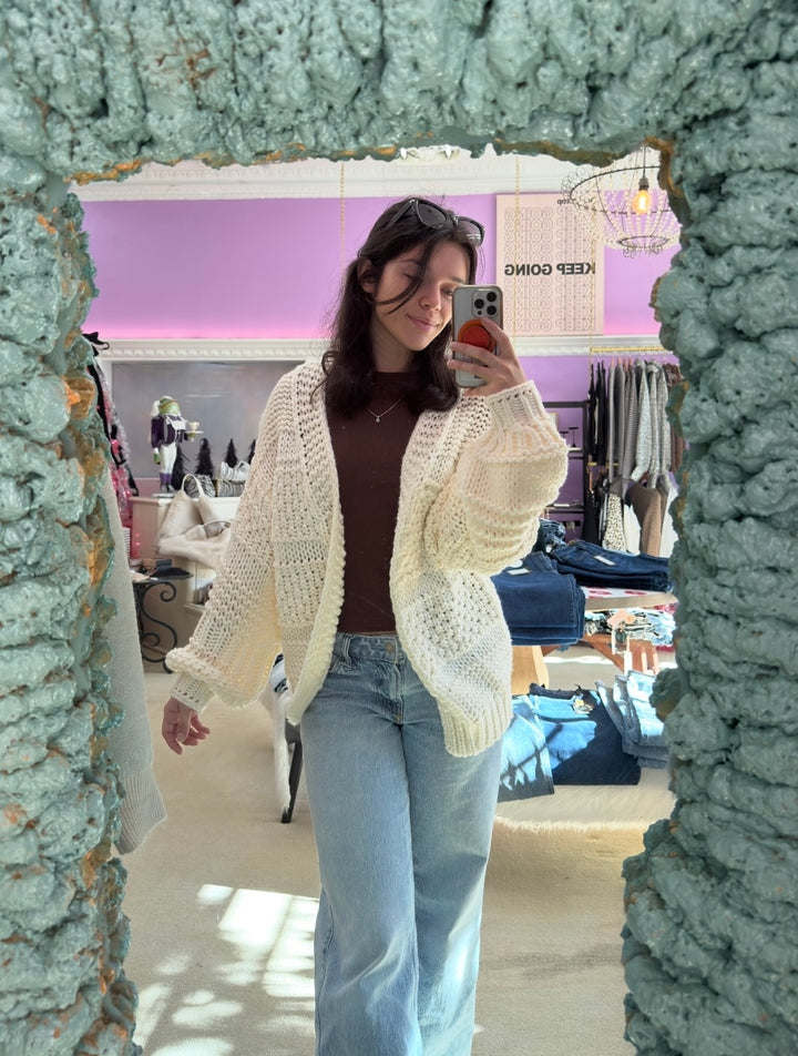 Oversized Knit Sweater Cardigan