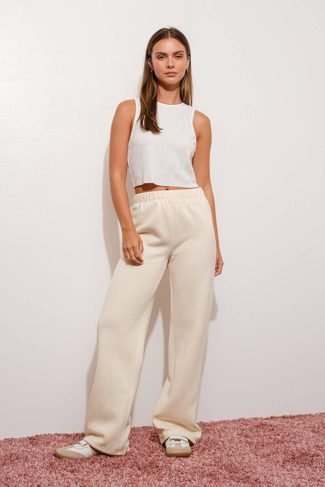 BOW WIDE LEG SWEATPANTS