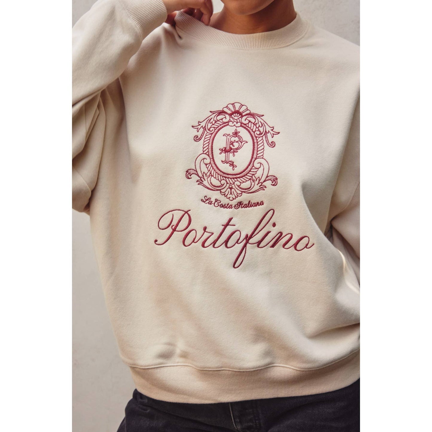 Portofino Italy Relaxed Sweatshirt: TOFFEE