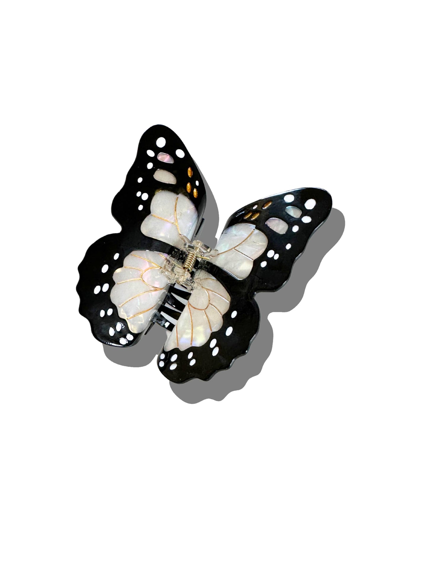 Solar Eclipse - Hand-painted Monarch Butterfly Claw Hair Clip | Eco-Friendly: Pale Blue