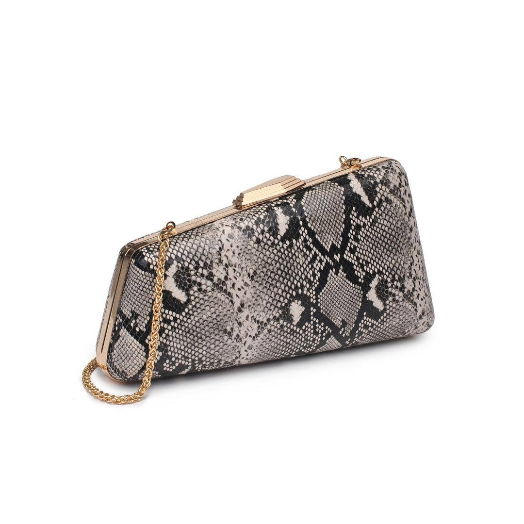 Irene - Snake Asymmetrical Evening Bag: Multi
