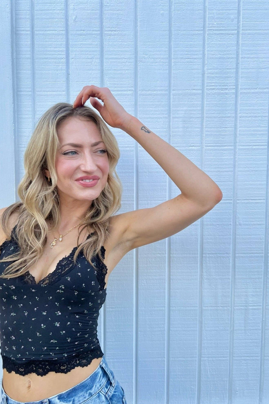 Lace Cami ~ Midnight Floral: Midnight Floral