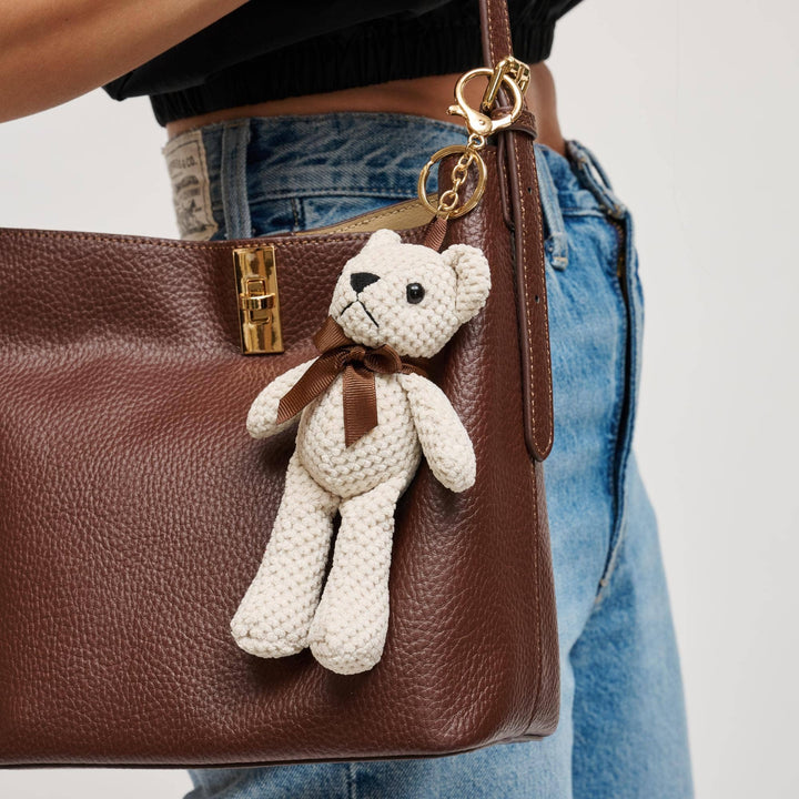 Clay Keychain Charm: Cream