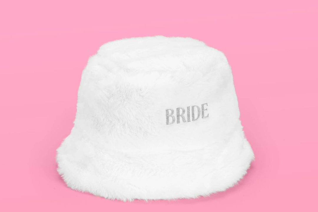 Fur Bride Bucket Hat, Bachelorette Decor, Bridal Shower Gift