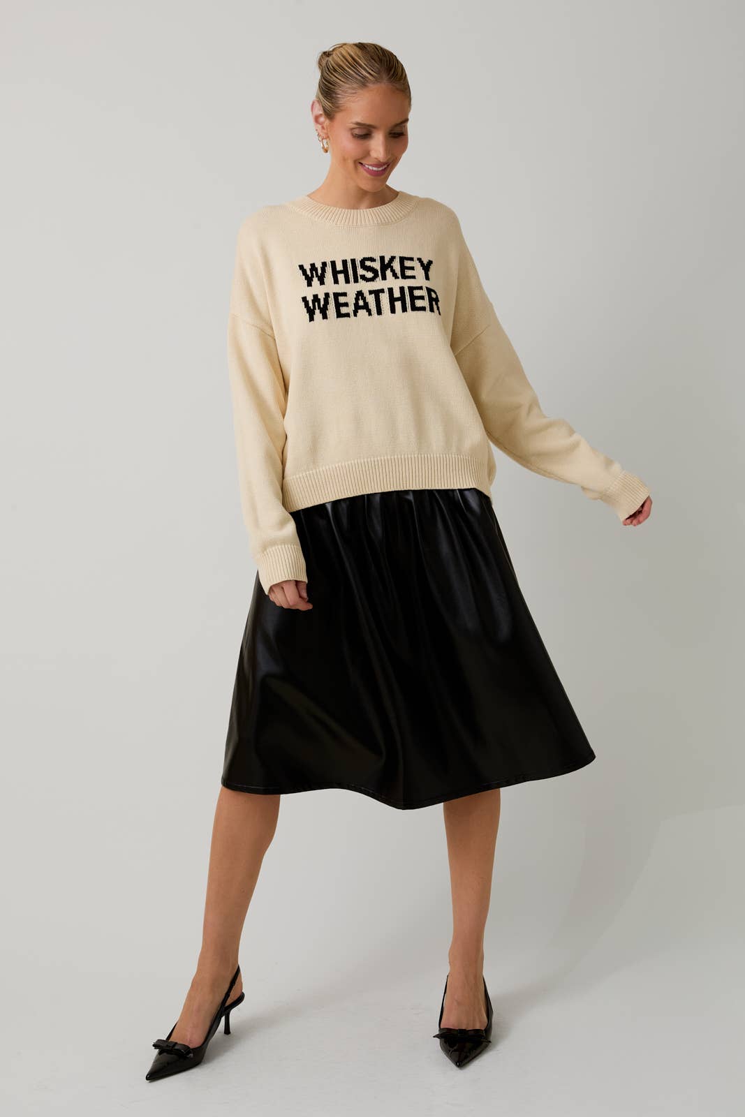 CREAM 'WHISKEY WEATHER' SWEATER