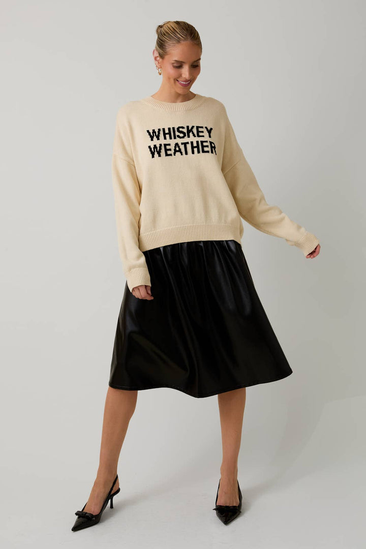 CREAM 'WHISKEY WEATHER' SWEATER