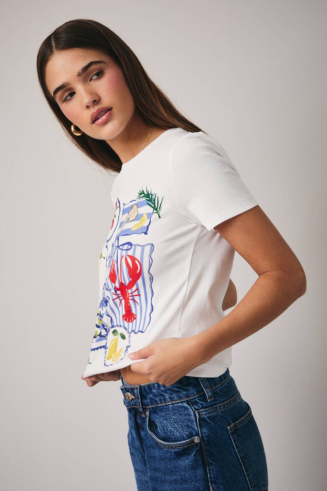 CREW NECK SHORT SLEEVE GRAPHIC PRINT BABY T-SHIRT