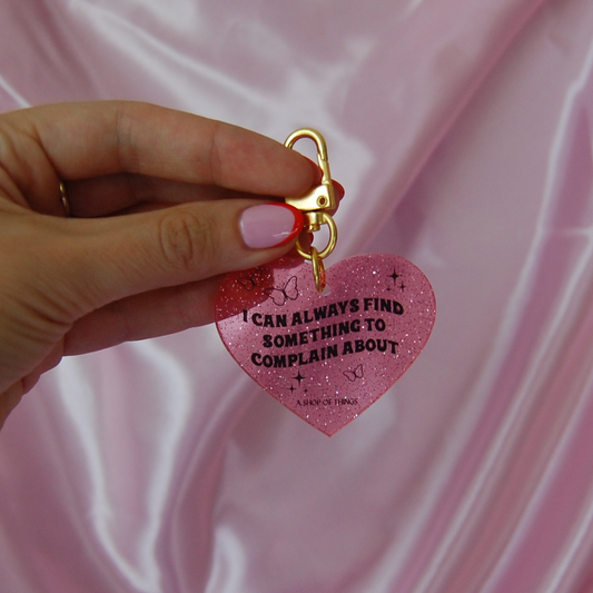 A Shop of Things - Complain glitter heart keychain