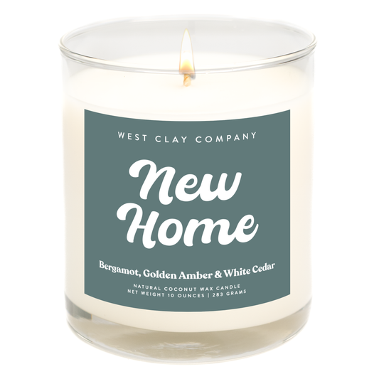 West Clay Company - New Home Candle 🏠🍊 - Bergamot, Amber & White Cedar: Gift Box